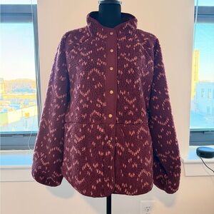 Sonoma Goods For Life XXL Sherpa-Fleece Snap Front Jacket